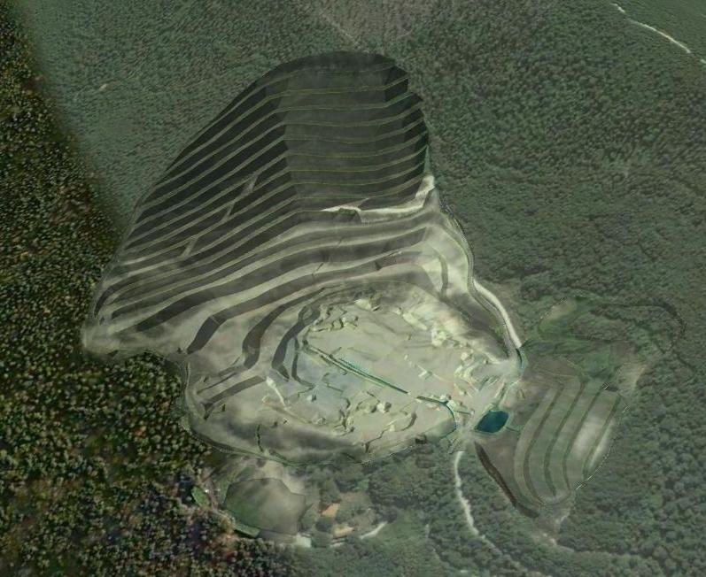 Rilievo Cava La Poggia (LI) - inserimento 3D su Google Earth